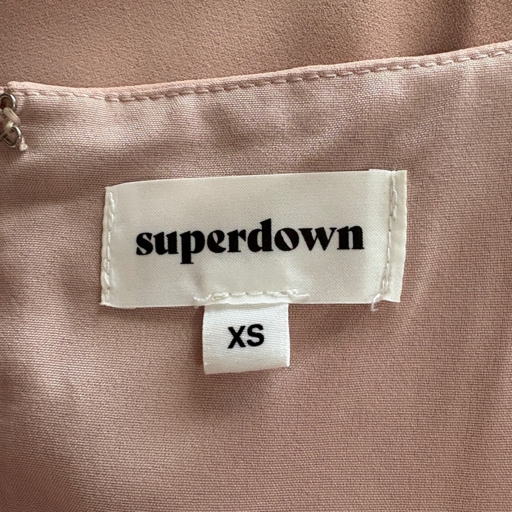 Superdown Malaya Asymmetric Ruffle Dress Baby Pink Coquette‎ Spring Size XS - Picture 5 of 6